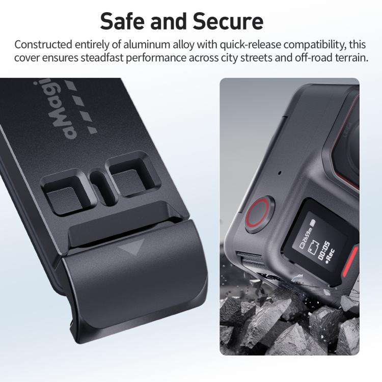 For Insta360 Ace Pro 2 aMagisn Vertical Shooting Battery Cover Magnetic Quick-Release & Splash Pr...