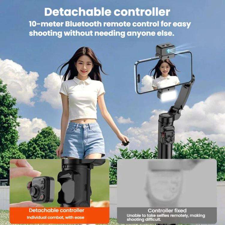 Selfieshow M02 Anti-Shake Handheld Gimbal With Face Tracking 3-Axis Tracking Stabilizer, Spec: St...