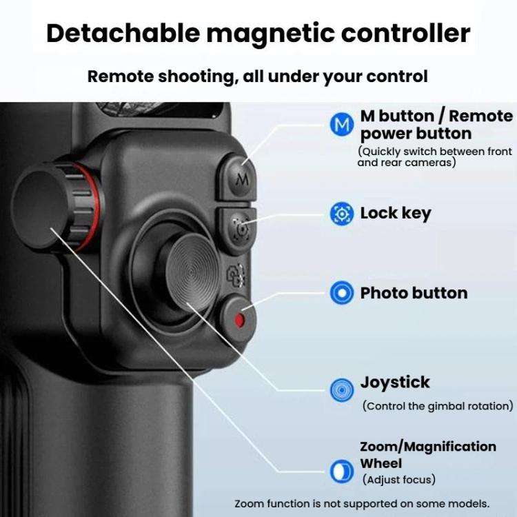 Selfieshow M02 Anti-Shake Handheld Gimbal With Face Tracking 3-Axis Tracking Stabilizer, Spec: St...