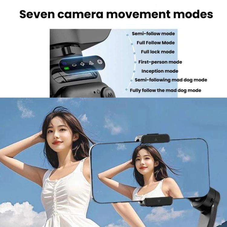 Selfieshow M02 Anti-Shake Handheld Gimbal With Face Tracking 3-Axis Tracking Stabilizer, Spec: St...