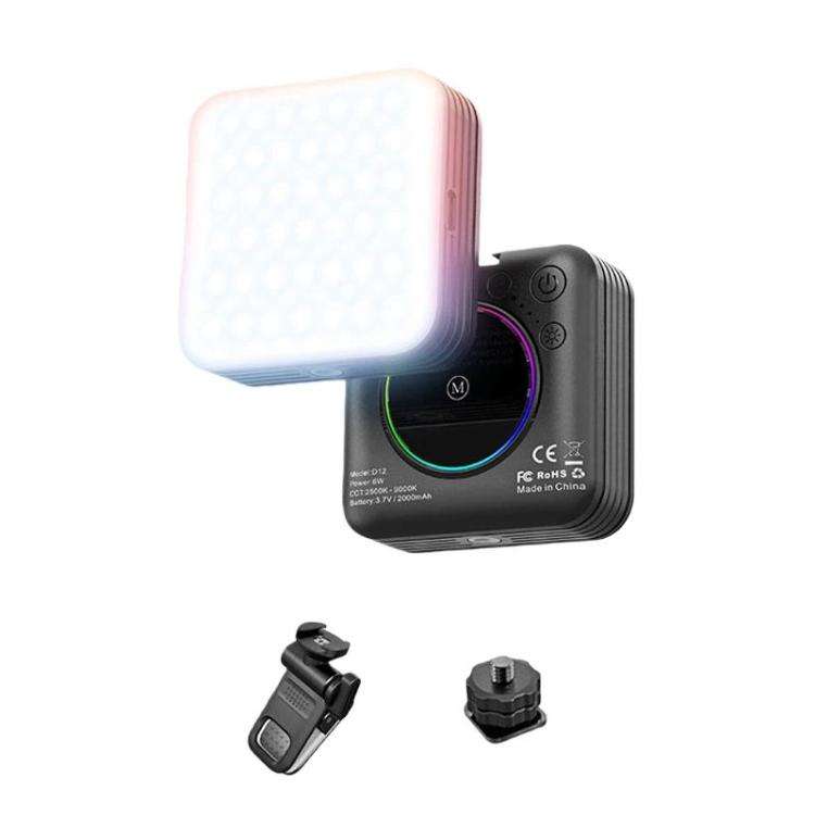 D12s Portable LED Fill Light Handheld Pocket Light For Smartphone Photography & Live Streaming
