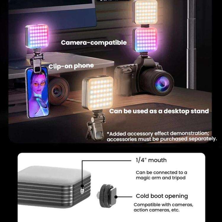 D12 Portable LED Fill Light Handheld Pocket Light For Smartphone Photography & Live Streaming