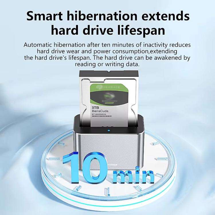 Blueendless HD01S SAS/SATA Universal Hard Drive Dock 2.5/3.5 Inch 20TB Computer Desktop Type-C Ha...