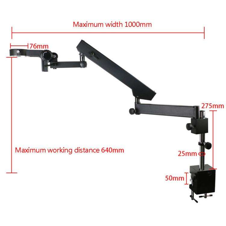 KSTL-25 76mm Focusing Bracket Clip-On Cantilever Microscope Stand For Laboratory Stereo Trinocula...