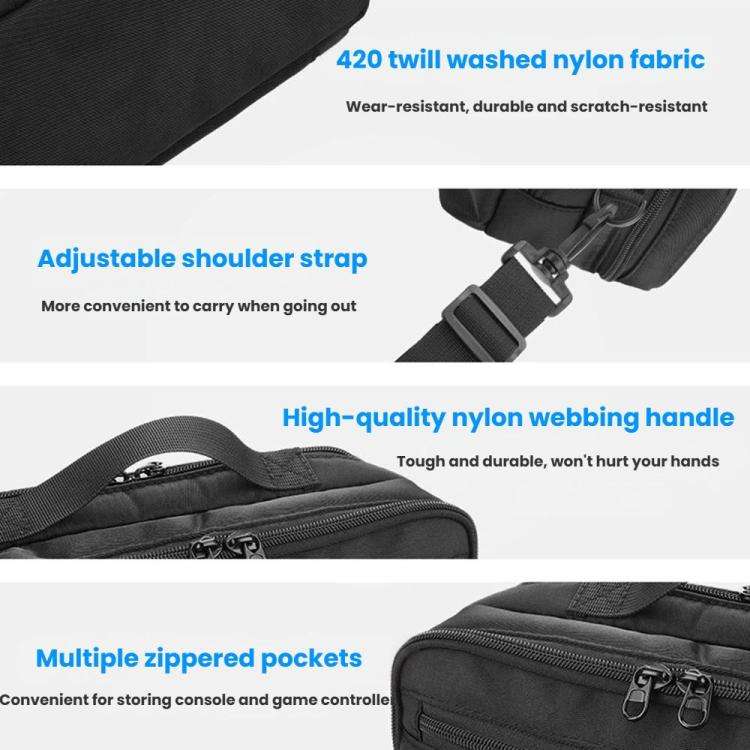 Carrying Case for Nintendo Switch 1 / 2 Protective Messenger Bag with Padded Compartment for Cons...