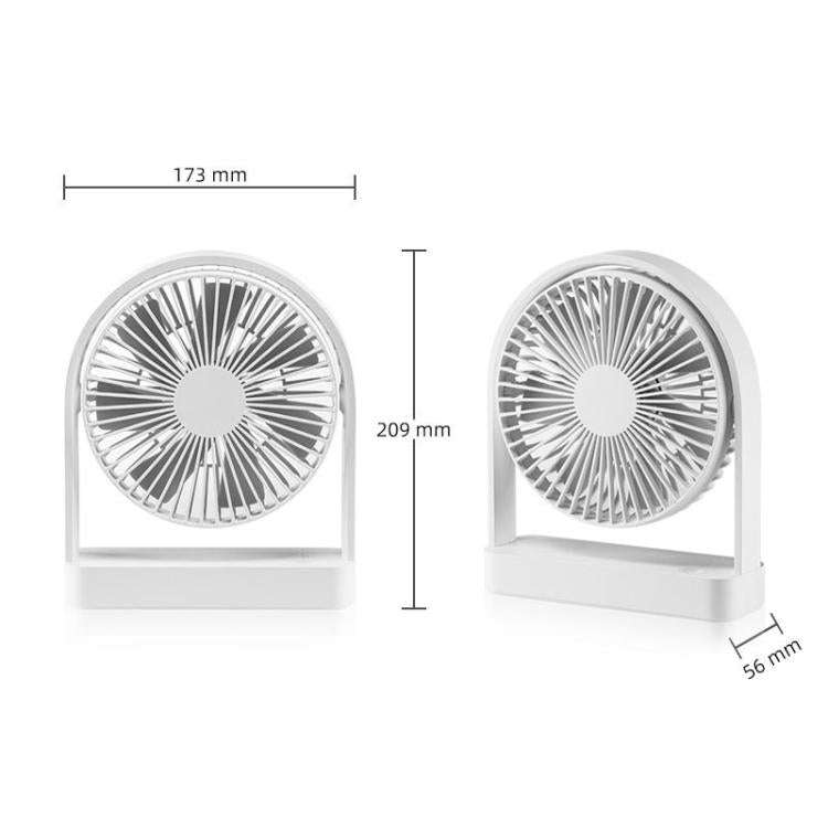 F3A Slim Mini Desk Fan Home USB Quiet Desktop Fan Portable Rechargeable Fan(White)