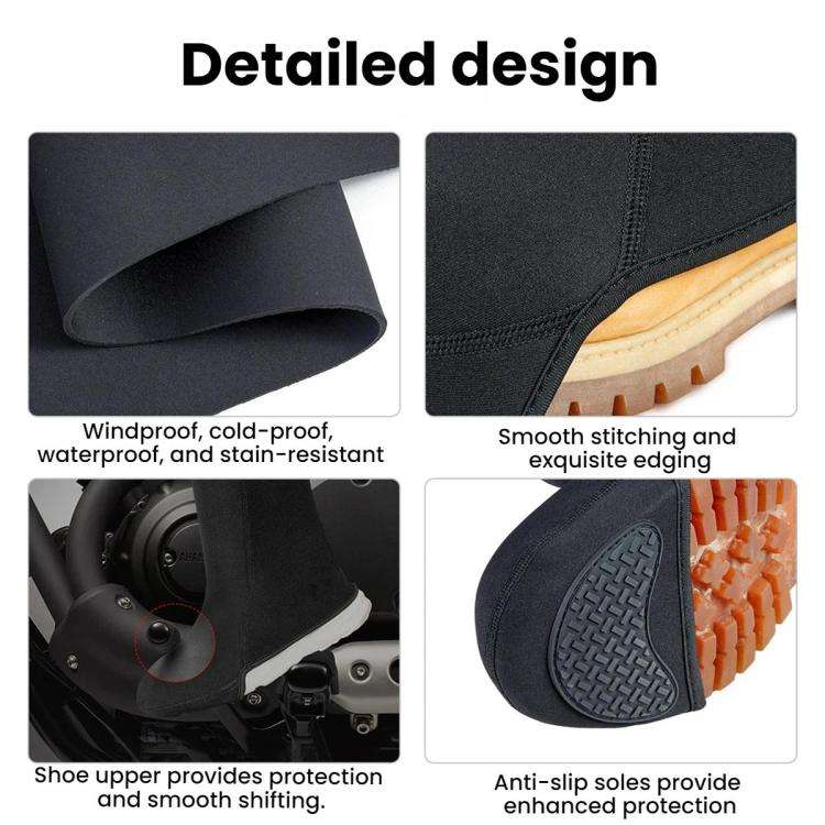 Winter Riding Rain And Cold Protection Warm Ankle Covers(Black)