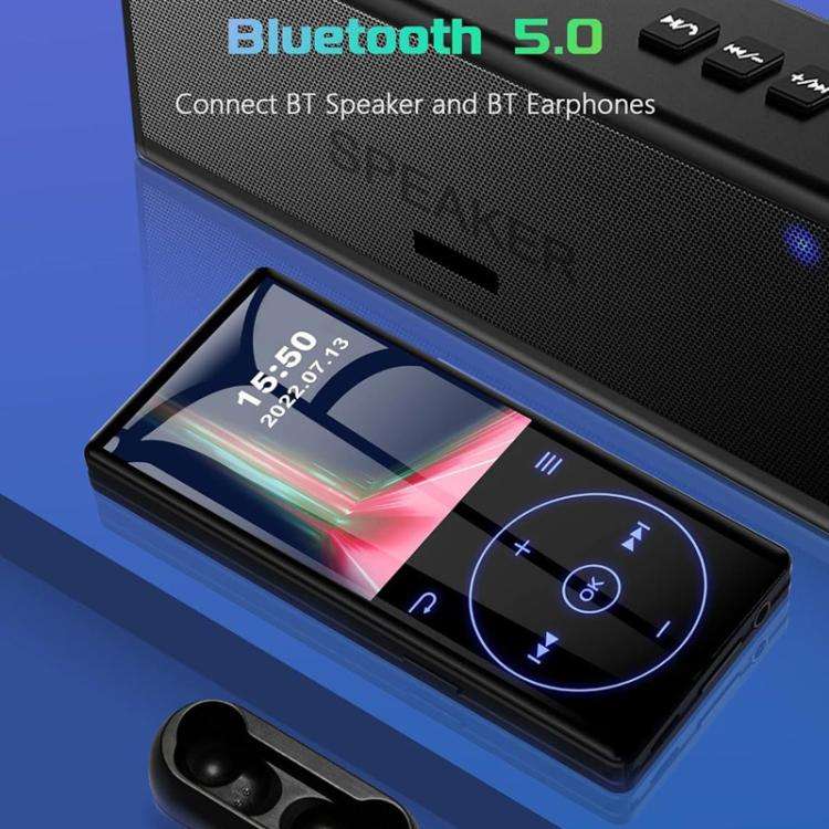 2.4 inch Colorful Screen MP3 Music Player With Bluetooth 5.0 Speaker, Memory Capacity: 16GB(Black)
