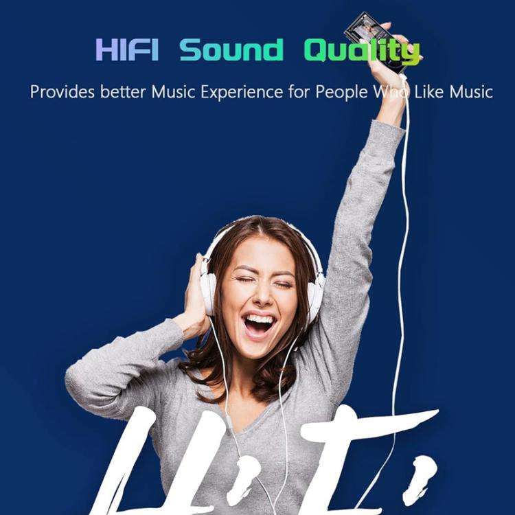 2.4 inch Colorful Screen MP3 Music Player With Bluetooth 5.0 Speaker, Memory Capacity: 16GB(Black)