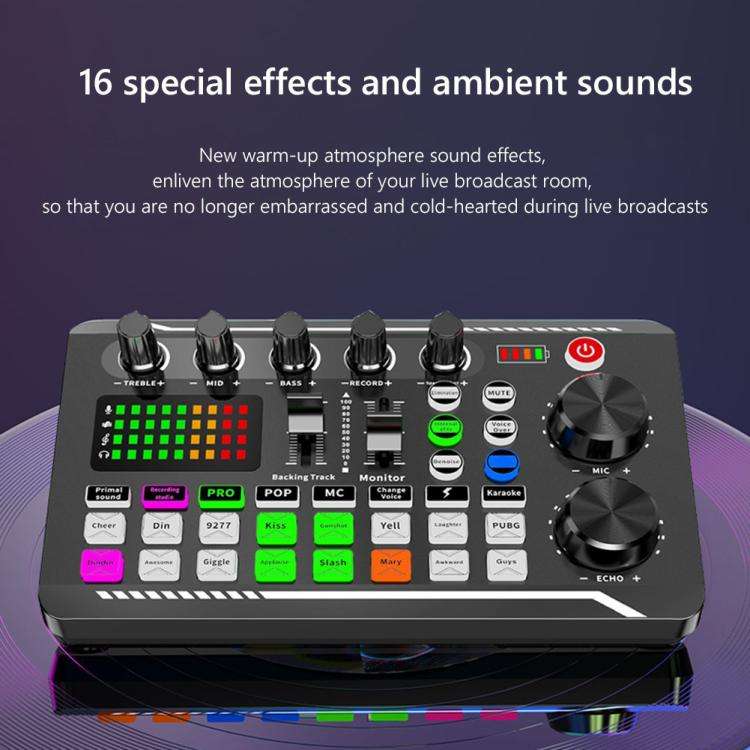 F998 Sound Card With BM800 Condenser Microphone Set Complete Karaoke And Broadcasting Kit Cantile...