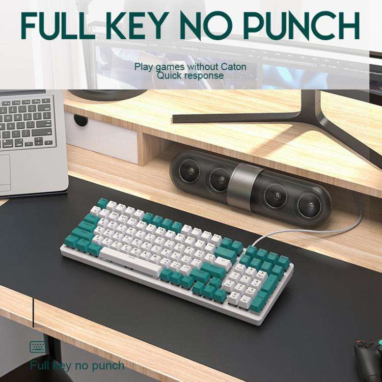 FREE WOLF K3 Russian Mechanical Keyboard 1.5m Wired Gaming Keyboard, Style: Welding Switch Bee Re...