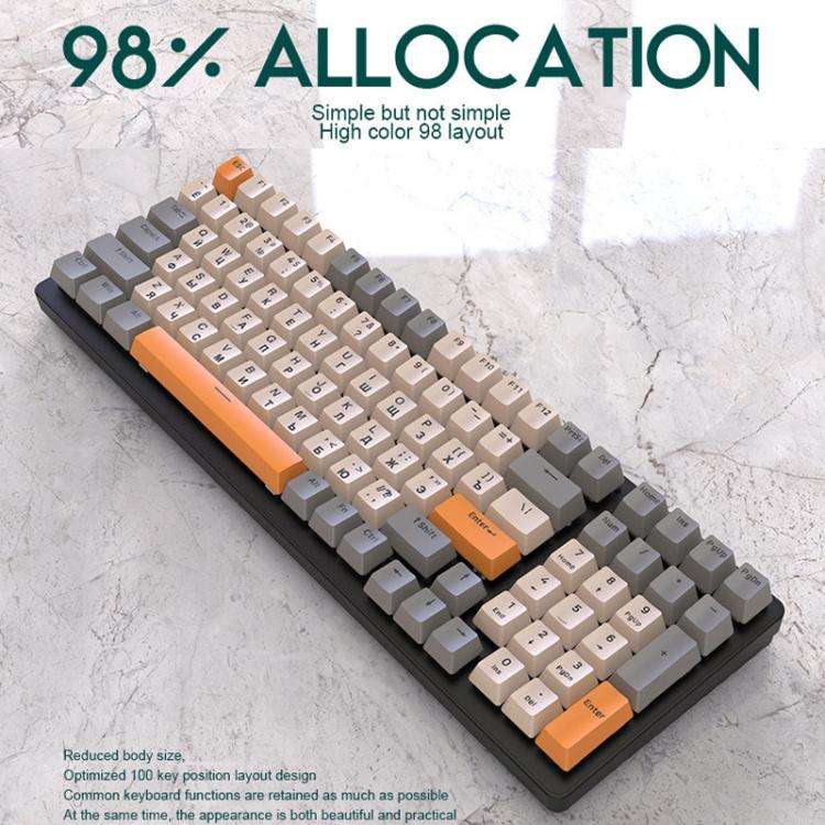 FREE WOLF K3 Russian Mechanical Keyboard 1.5m Wired Gaming Keyboard, Style: Welding Switch Micro-...