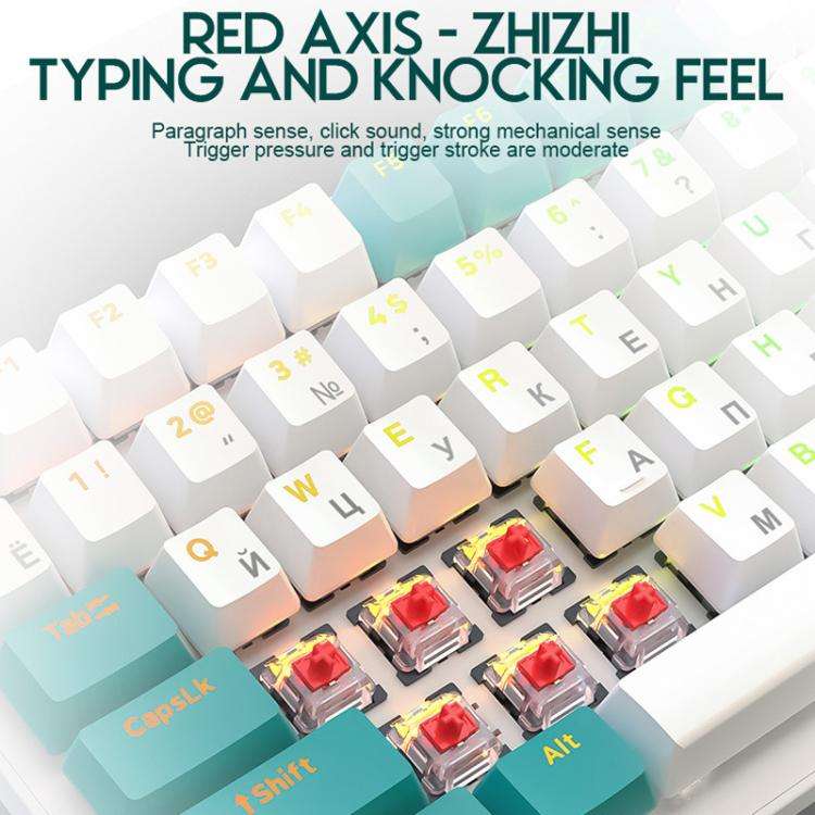 FREE WOLF K3 Russian Mechanical Keyboard 1.5m Wired Gaming Keyboard, Style: Welding Switch Bee Re...