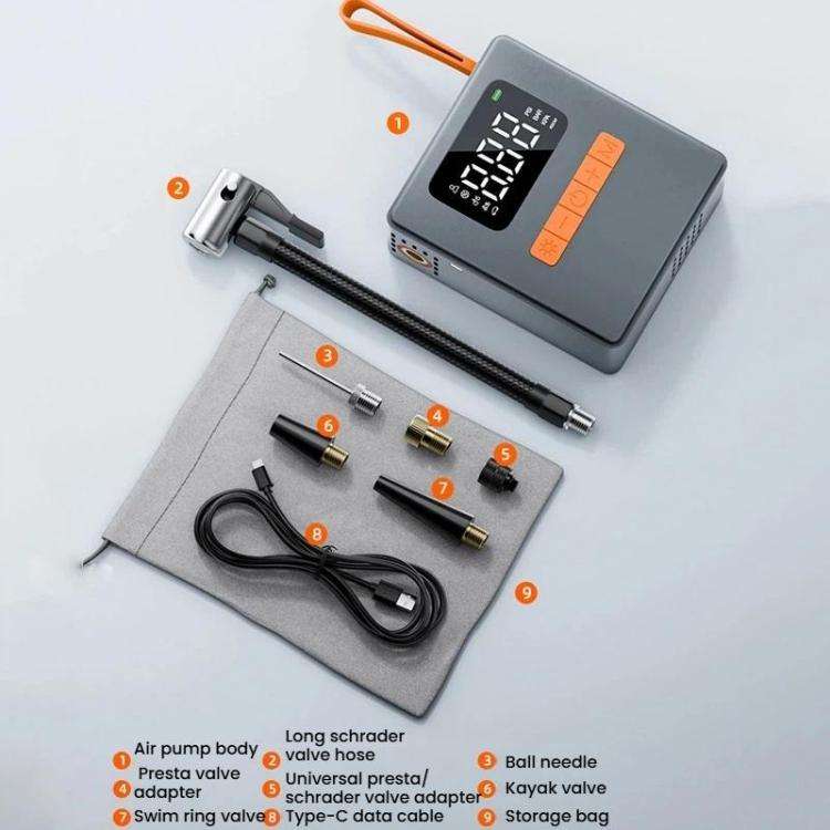 ALW-CQ-16 Automotive Digital Tire Inflator With Pressure Detection Portable Emergency Explosion-P...