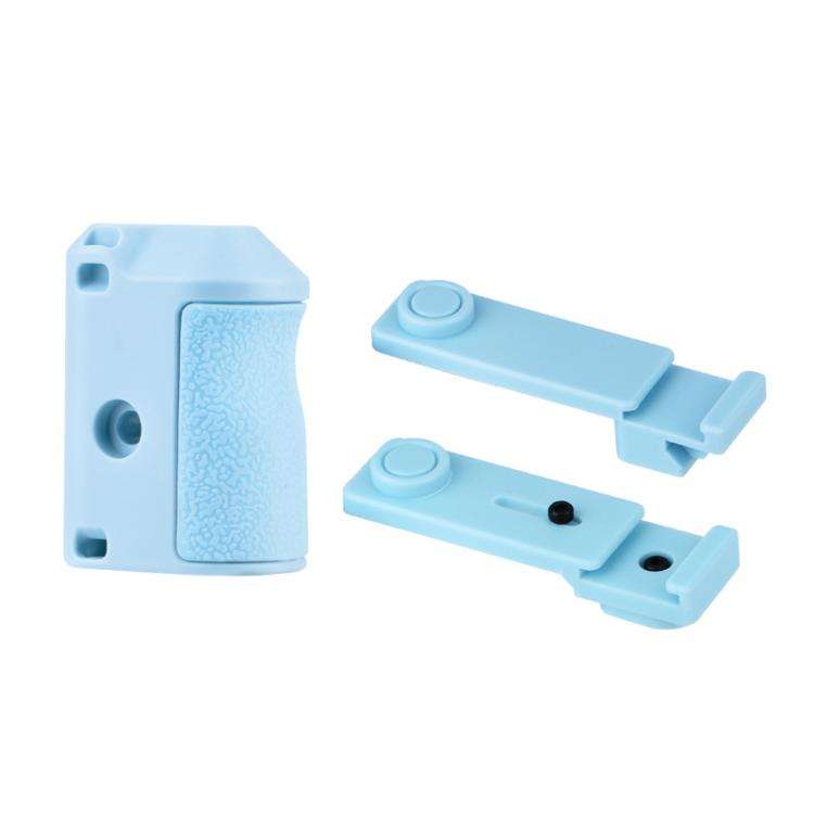 For DJI Osmo Action 3 / 4 / 5 Pro Camera Cage Shutter Grip(Blue)