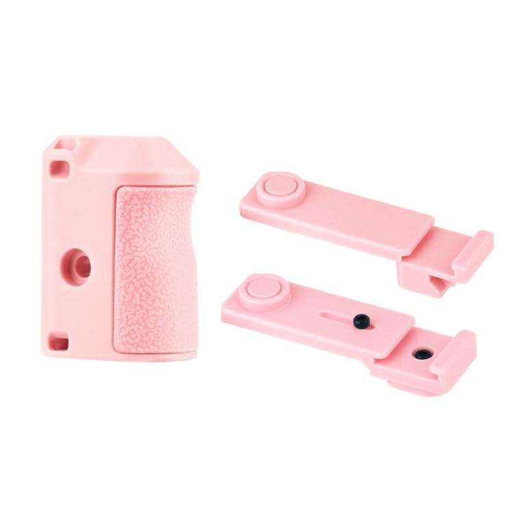 For DJI Osmo Action 3 / 4 / 5 Pro Camera Cage Shutter Grip(Pink)