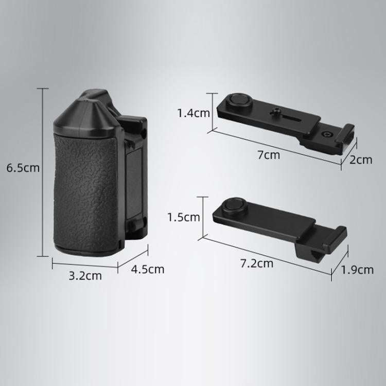 For DJI Osmo Action 3 / 4 / 5 Pro Camera Cage Shutter Grip(Black)
