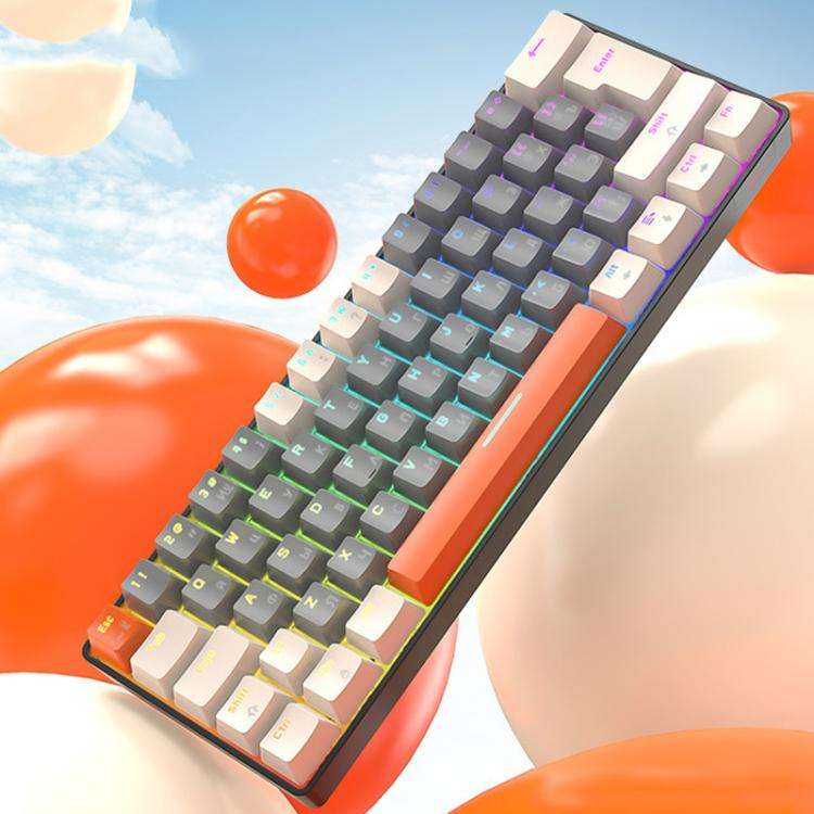 ZIYOULANG T60 Russian Mechanical Keyboard 1.5m Wired Illuminated Gaming Keyboard, Color: Microglo...
