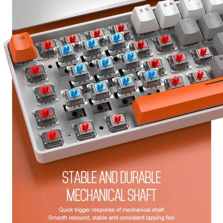ZIYOULANG T60 Russian Mechanical Keyboard 1.5m Wired Illuminated Gaming Keyboard, Color: Microglo...