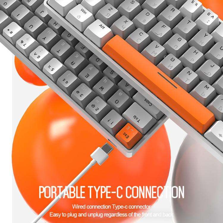 ZIYOULANG T60 Russian Mechanical Keyboard 1.5m Wired Illuminated Gaming Keyboard, Color: Microglo...
