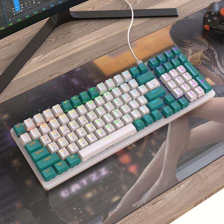 ZIYOULANG K3 Korean 1.5m Wired Mechanical Keyboard, Style: Welding Switch Aqua Green Red Switch