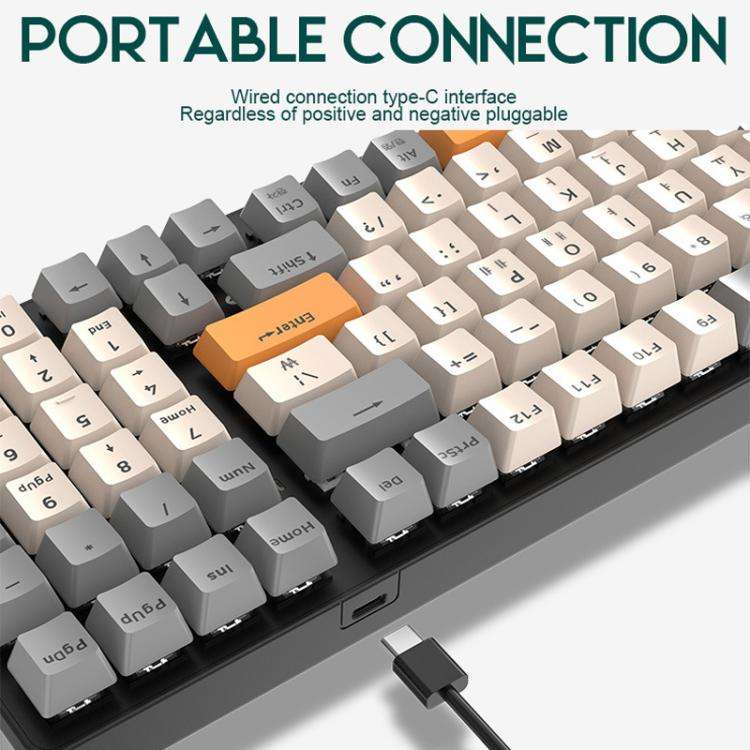 ZIYOULANG K3 Korean 1.5m Wired Mechanical Keyboard, Style: Microglow Hot-Swap Red Switch