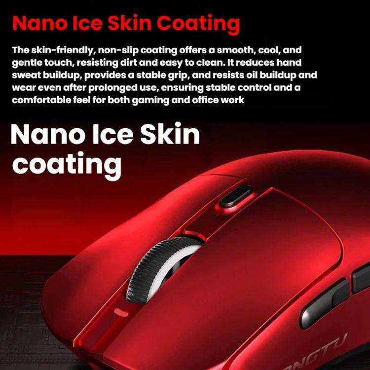 LANGTU M8 Triple-Mode Wireless Bluetooth Mouse Lightweight Gaming Mice(White)