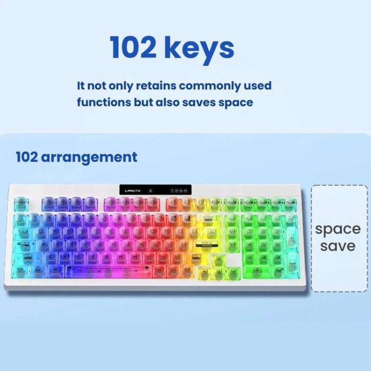 LANGTU L102 Mechanical 1.5m Wired Gaming Keyboard With RGB Light(Cloud Glass)