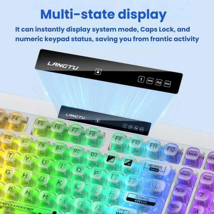 LANGTU L102 Mechanical 1.5m Wired Gaming Keyboard With RGB Light(Ink Brilliance)