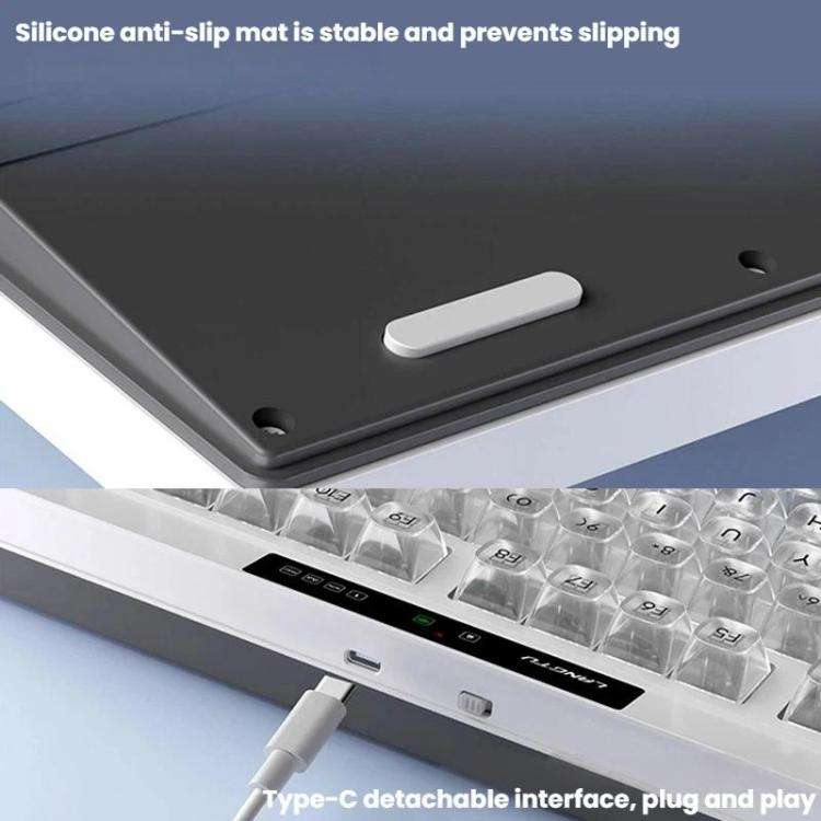LANGTU L102 Mechanical 1.5m Wired Gaming Keyboard With RGB Light(Azure Sky)