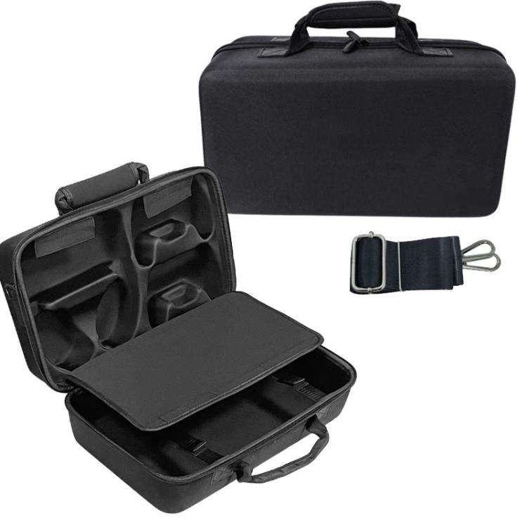 For PS5 Slim Console & Accessories Carrying Case with Headphone Compartment Double-Layer Storage ...