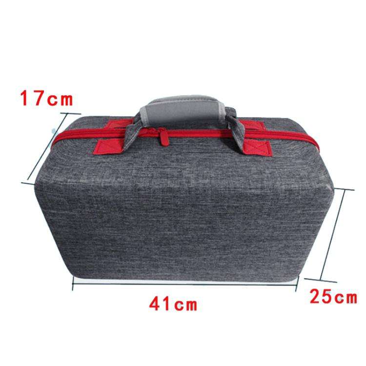 For PS5 Slim Console & Accessories Carrying Case with Headphone Compartment Double-Layer Storage ...