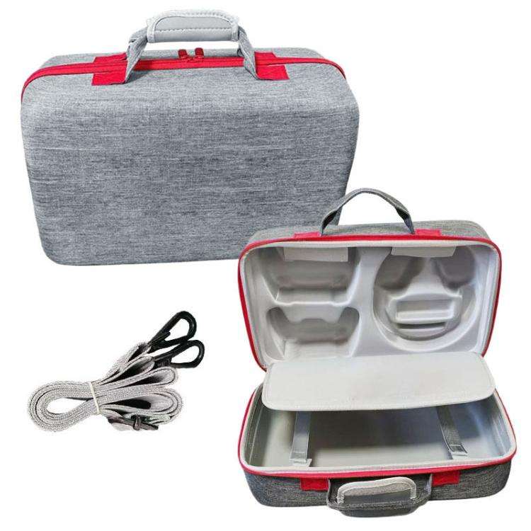 For PS5 Pro Console & Accessories Carrying Case with Headphone Compartment Double-Layer Storage B...