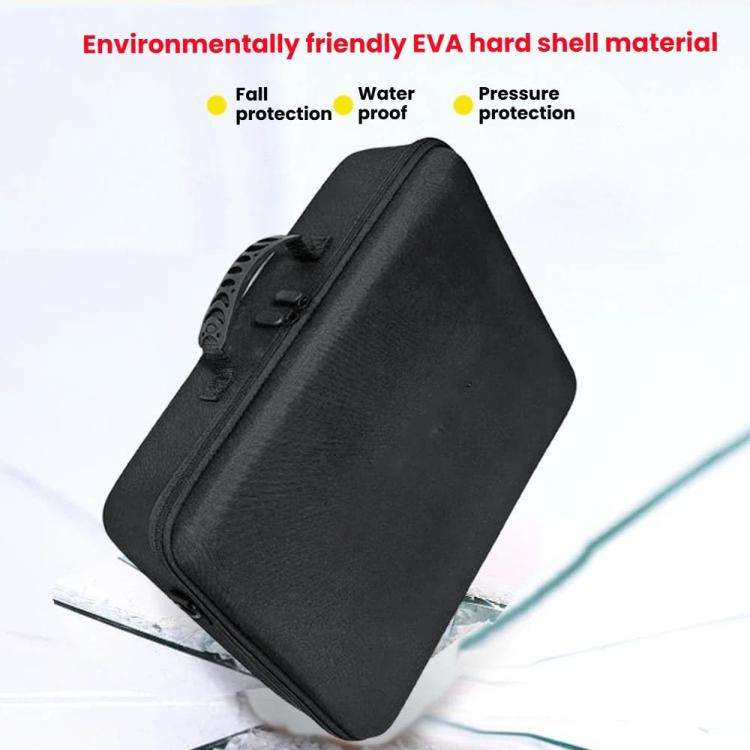 For PS5 Pro Single-Layer Carrying Case Hard Shell Waterproof Travel Bag with Adjustable Shoulder ...