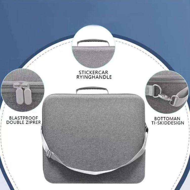 For PS5 Pro Single-Layer Carrying Case Hard Shell Waterproof Travel Bag with Adjustable Shoulder ...