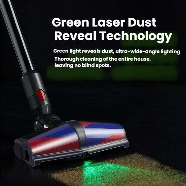 Dual Motor Soft Roller Cleaner Head For Dyson V10 Slim / V12 Slim Anti-Tangle Brush, Green Light ...