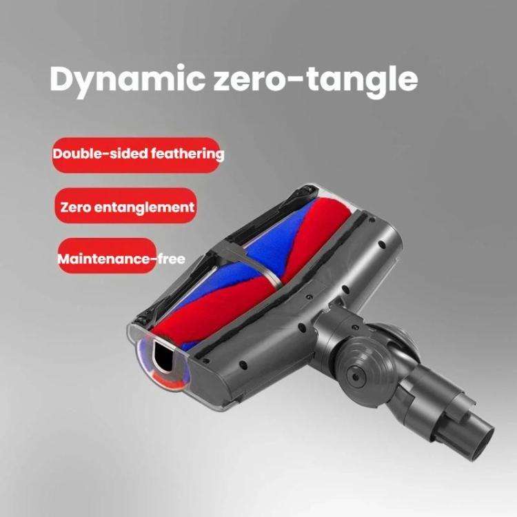 Dual Motor Soft Roller Cleaner Head For Dyson V10 Slim / V12 Slim Anti-Tangle Brush, Green Light ...