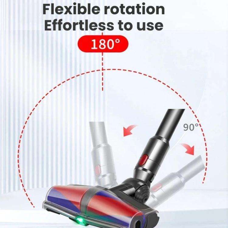 Dual Motor Soft Roller Cleaner Head For Dyson V10 Slim / V12 Slim Anti-Tangle Brush, Green Light ...