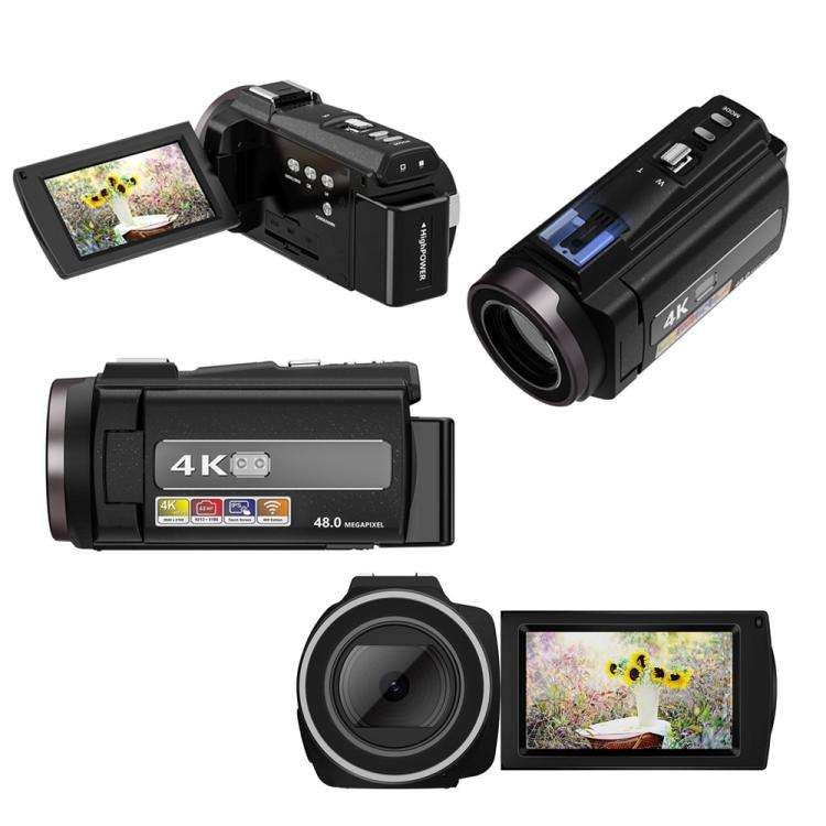 HD 4K Handheld Digital Camcorder With Electronic Image Stabilization For Outdoor Sports, US Plug,...
