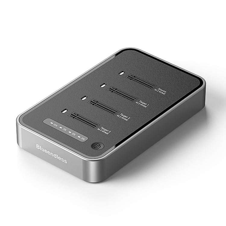 Blueendless DB2804NA Four-Bay NVMe Drive Enclosure M.2 1 To 3 Cloning Copying Device External SSD...