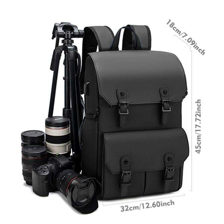 AK818 Waterproof Anti-Theft Dual-Shoulder Camera Bag Large-Capacity Photography Backpack(Green)