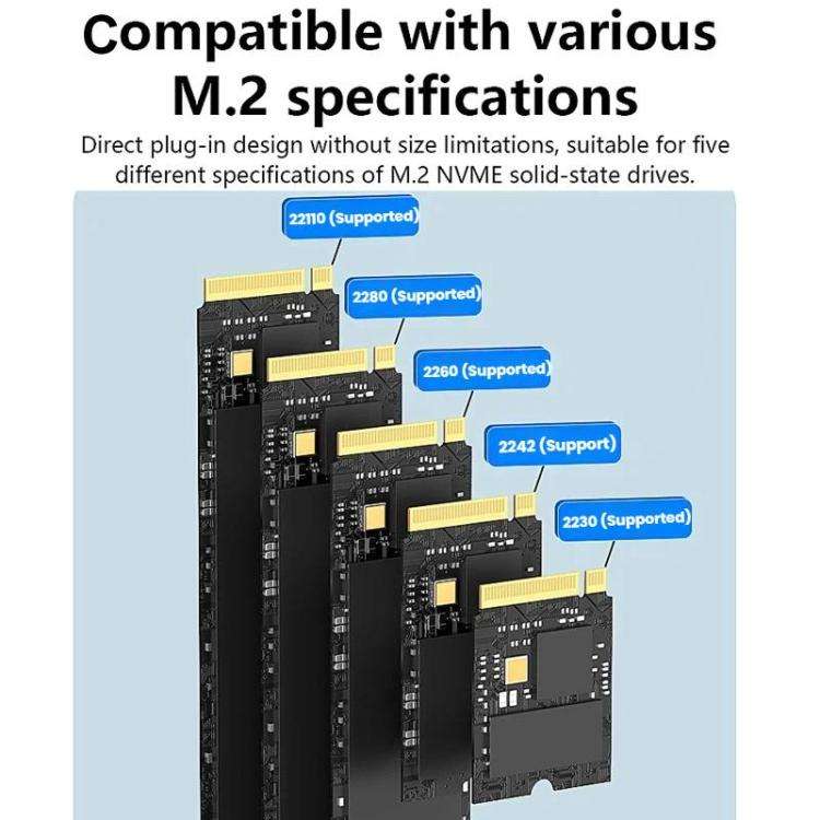 Blueendless SD07 M.2 Dual-Bay Hard Drive Enclosure NVMe Offline Cloning Device, Spec: With RGB Li...