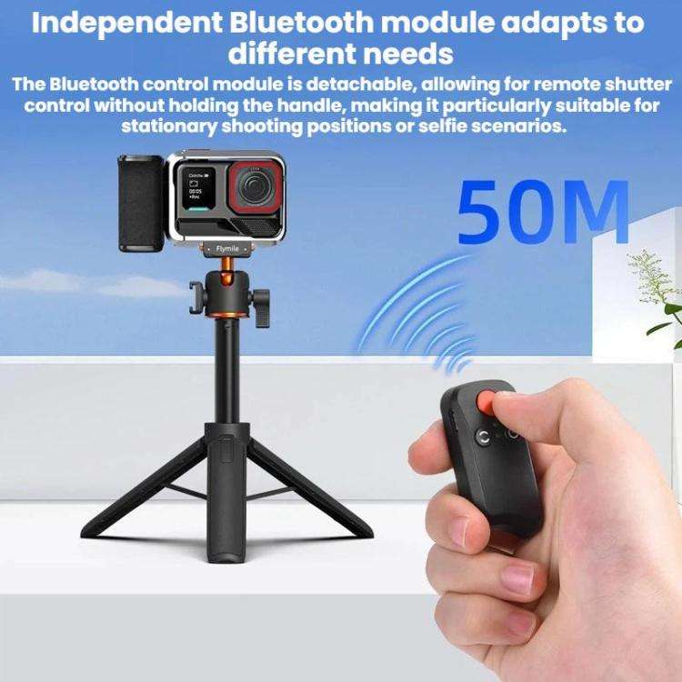 For Insta360 Ace Pro / 2 / X5 Flymile Magnetic Quick-Release Action Camera Street Shooting Handle...