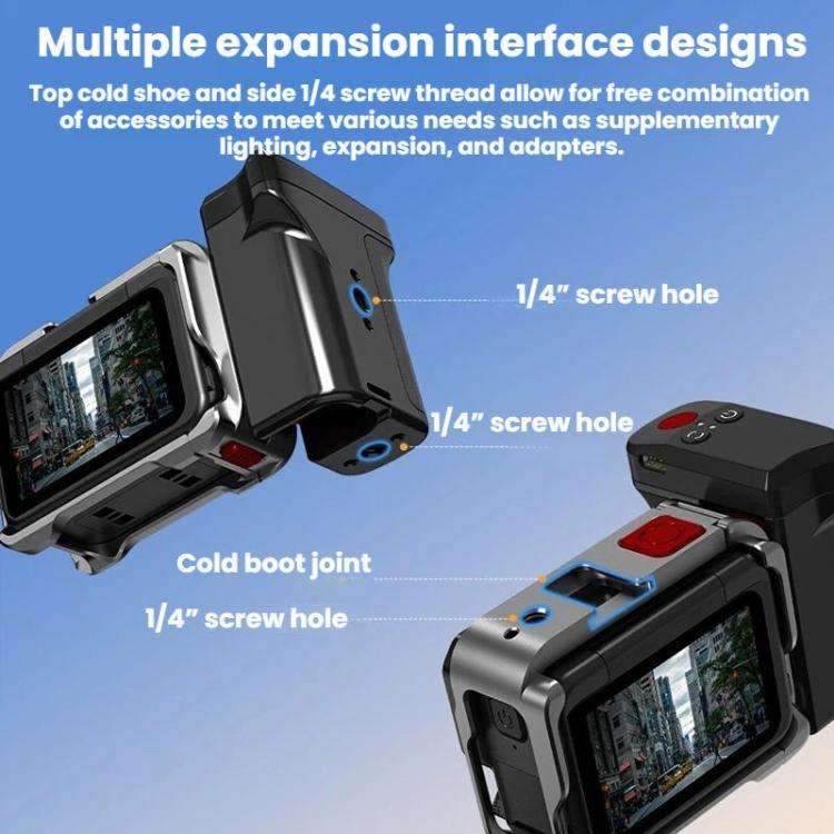 For Insta360 Ace Pro / 2 / X5 Flymile Magnetic Quick-Release Action Camera Street Shooting Handle...