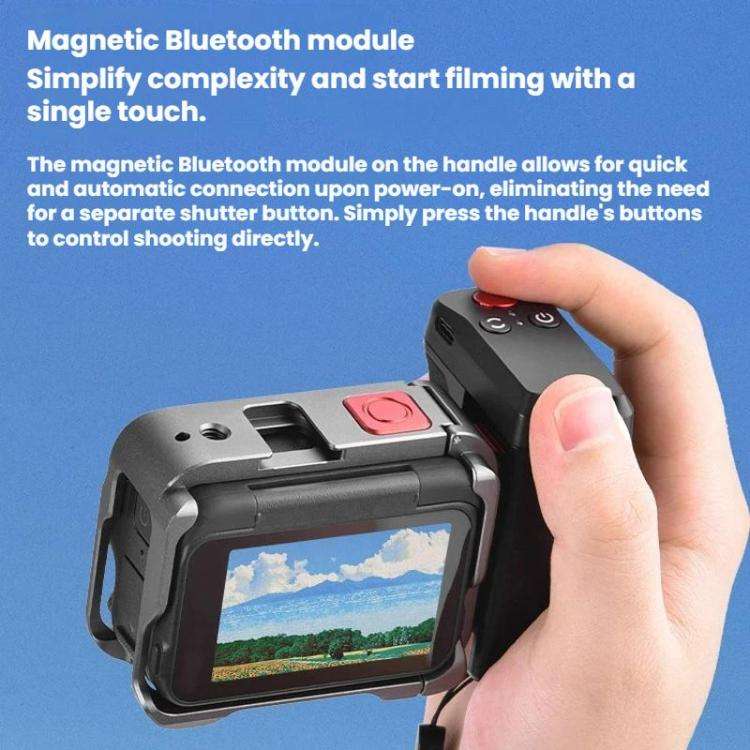 For Insta360 Ace Pro / 2 / X5 Flymile Magnetic Quick-Release Action Camera Street Shooting Handle...