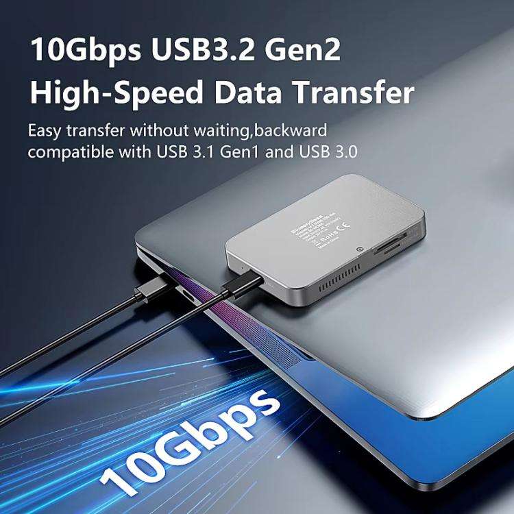 Blueendless MC806 8 In 1 Magnetic Dock NVMe SSD Enclosure USB 3.2 Hub