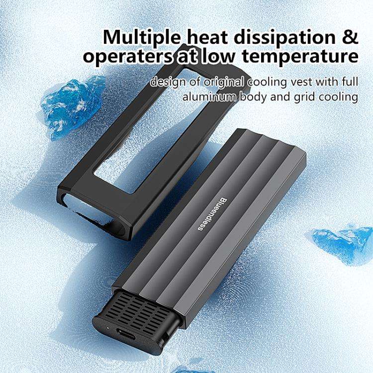 Blueendless 10Gbps M.2 SSD Enclosure External Type-C 3.2 Portable Hard Drive Case, Spec: SATA&NVM...