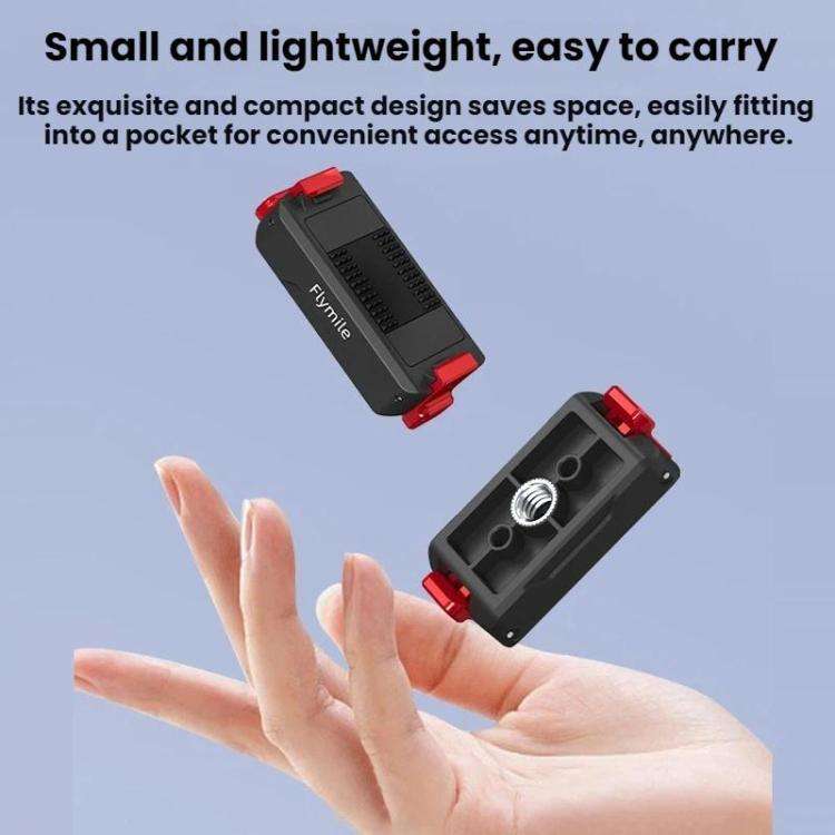 For DJI Osmo Action 3 / 4 / 5 Pro Flymile Magnetic Quick-Release Expansion Adapter Base(Black)