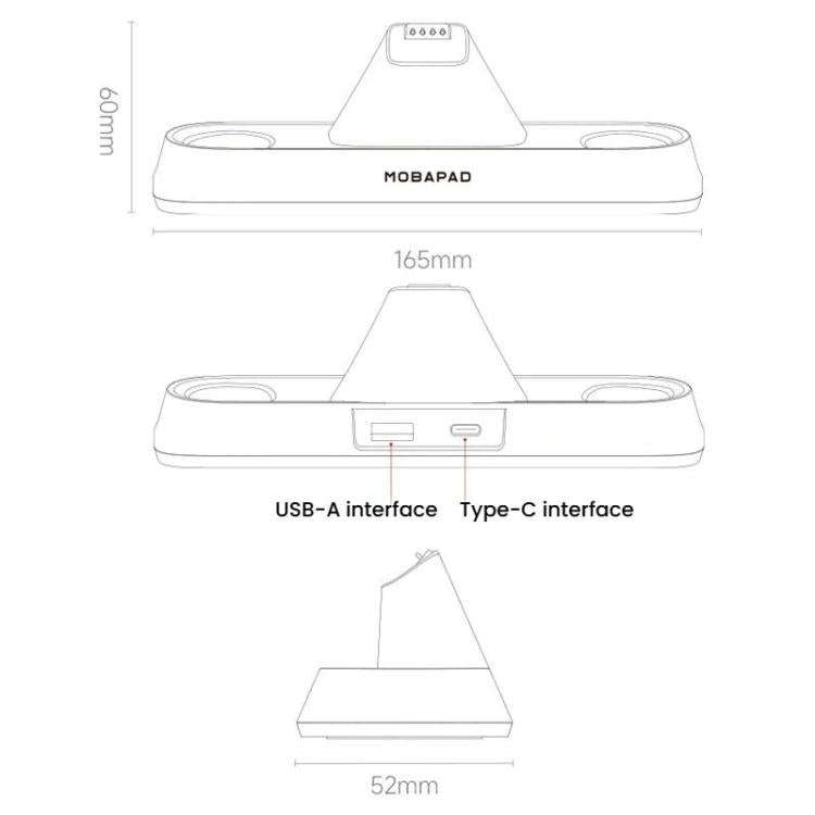 MOBAPAD M-A20 For Pro2-HD Controller Charging Dock With RGB Light Fully Automatic Start-Stop Char...