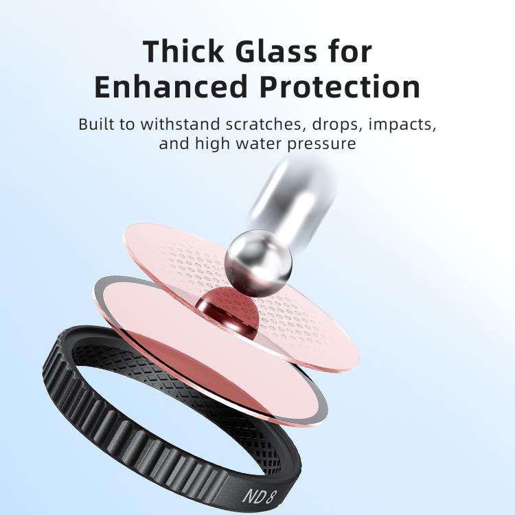 For DJI Osmo Action 6 Camera aMagisn Quick Release Filter Protective Lens Cover ND8+ND16+ND32+ND64